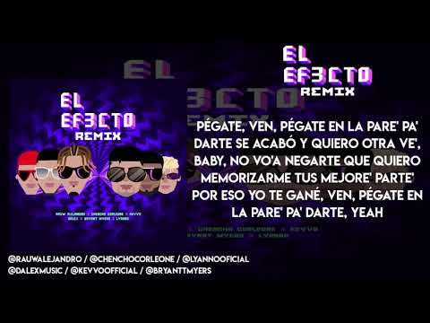 Rauw Alejandro Ft. Chencho Corleone, Kevvo, Lyanno Bryant Myers Y Dalex - El Efecto (Remix)