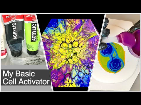 (98)How I mix Sheleeart Bloom Technique AU cell activator Mixing Fluid Art Acrylic Pouring