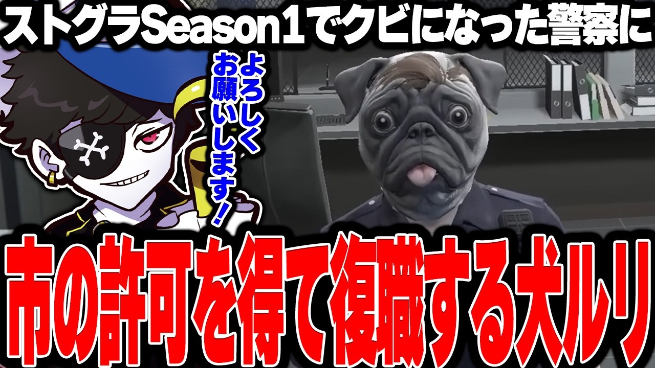 【Mondo切り抜き】ストグラSeason2で警察に復職する犬ルリ【ストグラ/犬ルリ】