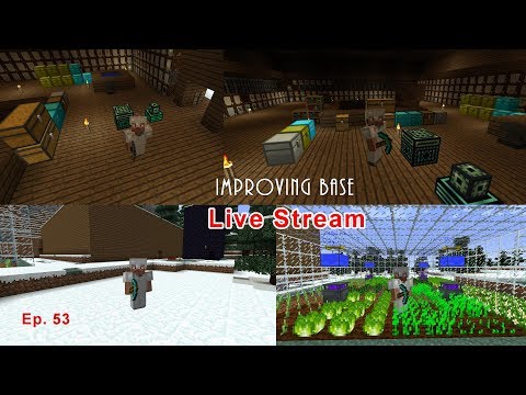 Let's Play Minecraft Modded Survival Stories 3 Ep. 53 (Improving Base) Live Stream