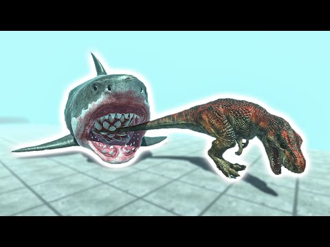 Escape from the Epic Megalodon - Animal Revolt Battle Simulator