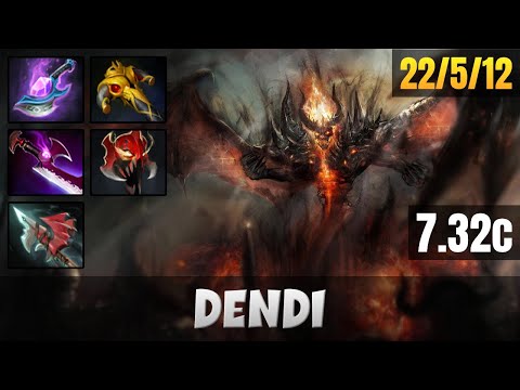 DENDI Shadow Fiend MID LANE WITH 22 KILLS | Dota 2 Pro Gameplay