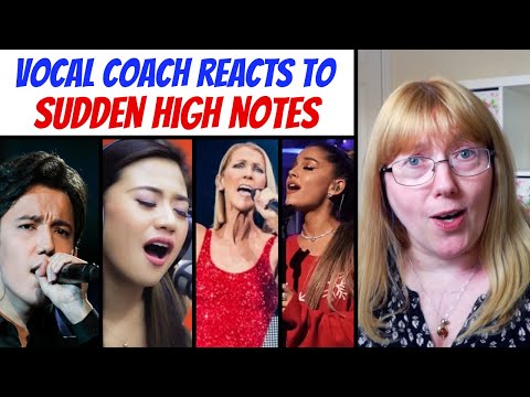 Vocal Coach Reacts to Sudden High Notes Part 1 - Ariana, Celine, Jennifer, Dimash, Morissette & more