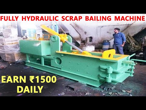 HYDRAULIC BALING PRESS FOR WASTE, PET BOTTLES AND GARBAGE - FULLY AUTOMATIC BALER MACHINE