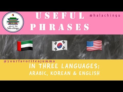 Learn useful phrases in Arabic, English and Korean!  #TryAgain