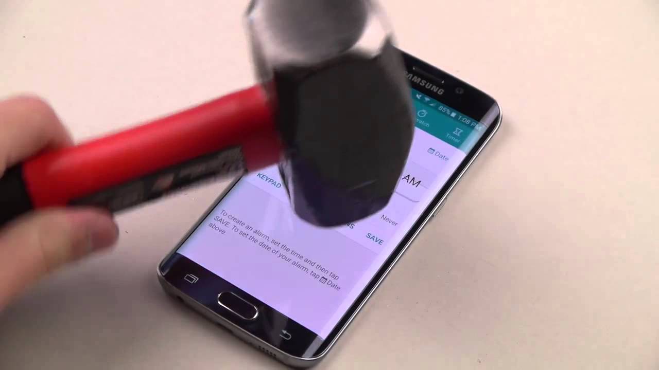 Rompiendo y destrozando Samsung galaxy S6 Edge (Prueba de resistencia)