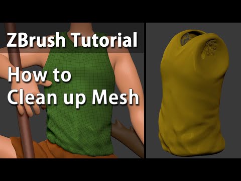 [ZBrush Tutorial] Clean Up a Mesh using Live Boolean and ZRemesher. 지브러쉬 면정리