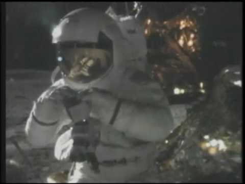 Apollo 16 - Charlie Duke changing camera magazine