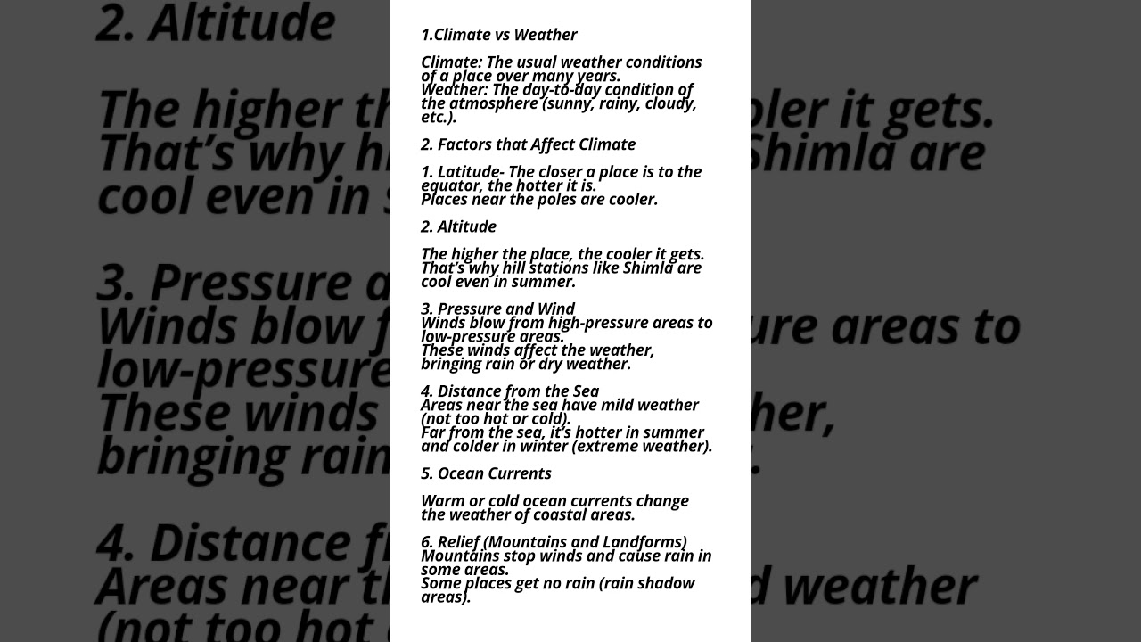 Class 9 Geography - Chapter 4: Climate (Simplified Notes) | #class9 #geography #climate #cbse
