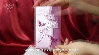 Ebru Davetiye 2450 Montaj - Şık Davetiye Modelleri