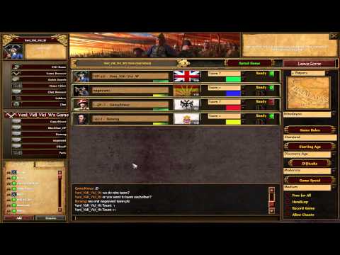 [AOE 3] - Two 2v2's High level with Blackstar, Nagayumi, Boneng, Erik and Veni