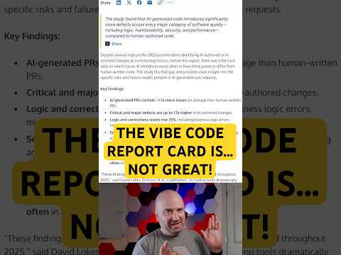 The Vibe Coding Report Card Is Not Great
