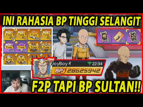 🔥🔥RAHASIA NAIKIN BP DENGAN CEPAT!! F2P TINGKAT IBLIS KEMBALI!! - ONE PUNCH MAN:The Strongest