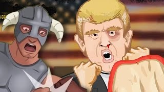 TRUMP AND THE MASTURBATING WARRIOR - Flash Games Gameplay
