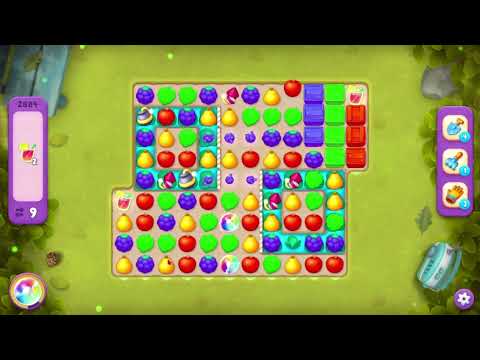 GardeScapes super hard level 2884 16 moves no boosters