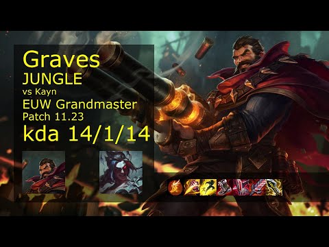 Graves vs Kayn Jungle - EUW Grandmaster 14/1/14 Patch 11.23 Gameplay