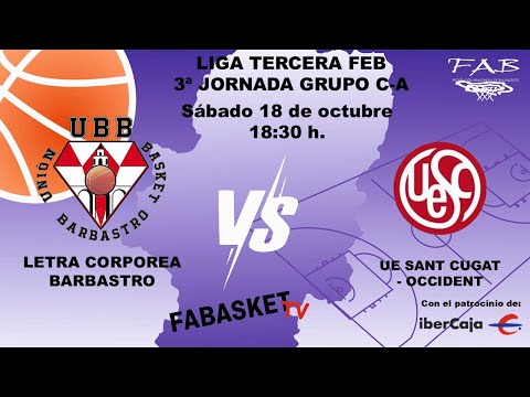 LETRA CORPOREA BARBASTRO vs UE SANT CUGAT - OCCIDENT