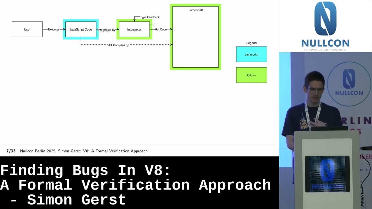 #NullconBerlin2025 | Finding Bugs in V8: A Formal Verification Approach by Simon Gerst