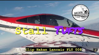 Clip - Just the stalls (tufts/cockpit/comms) - Flt 8 - Håkan Modified Lancair