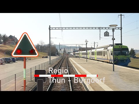 Cab ride Burgdorf to Thun - Führerstandsmitfahrt Burgdorf nach Thun