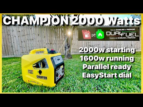 CHAMPION 2000w Dual Fuel Inverter Generator Review and Load Test