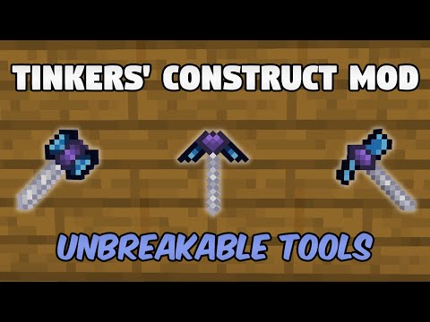 How to make an UNBREAKABLE PICKAXE | Minecraft Tinkers’ Construct Mod (1.12.2)
