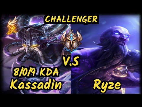 Nemesis (KASSADIN) vs RYZE - 8/0/9 KDA MID CHALLENGER GAMEPLAY - EUW