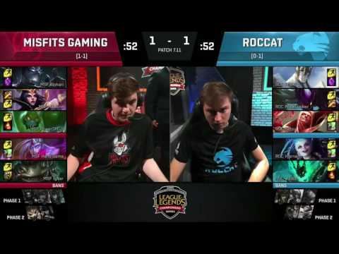 MSF vs ROC Highlights Game 3 EU LCS SUMMER 2017 Misfits vs Roccat W2D3