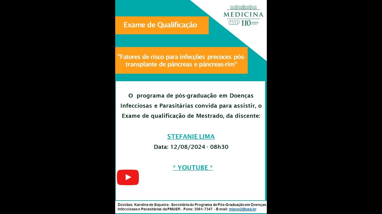 Fatores de risco para infecções precoces pós- transplante de pâncreas e pâncreas-rim