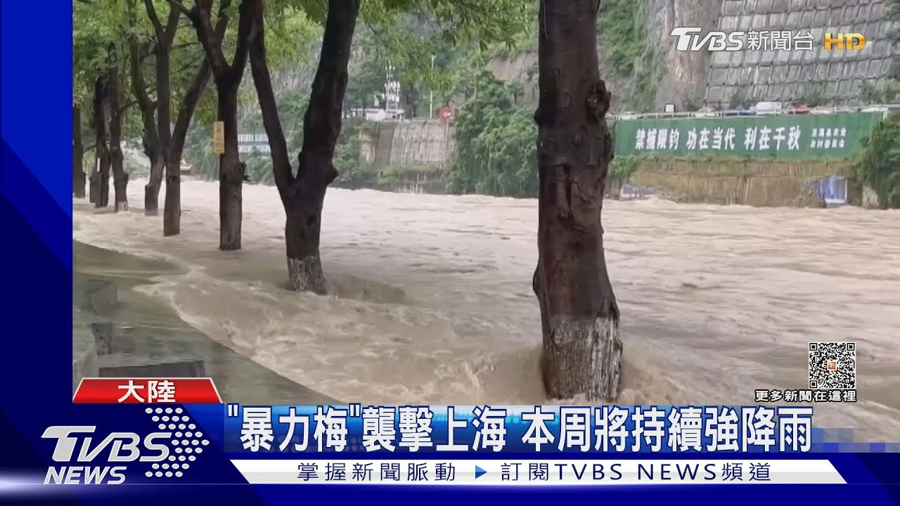 「暴力梅」突襲　陸八省市四級警戒雨灌地鐵站