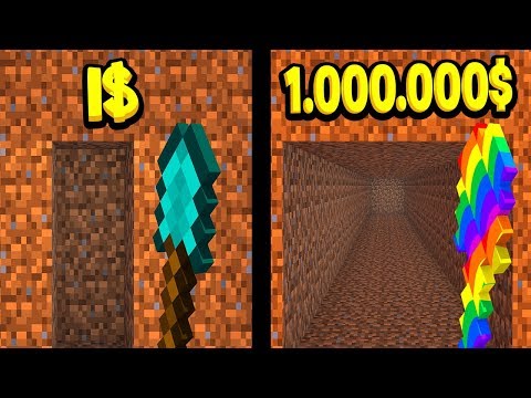 ЛОПАТА ЗА 1$ ПРОТИВ ЛОПАТЫ ЗА 1,000,000$! САМАЯ МОЩНАЯ ЛОПАТА БОГА В МАЙНКРАФТ