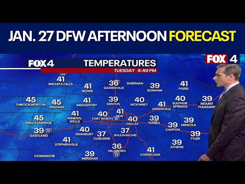 Dallas weather: Jan. 27 afternoon forecast