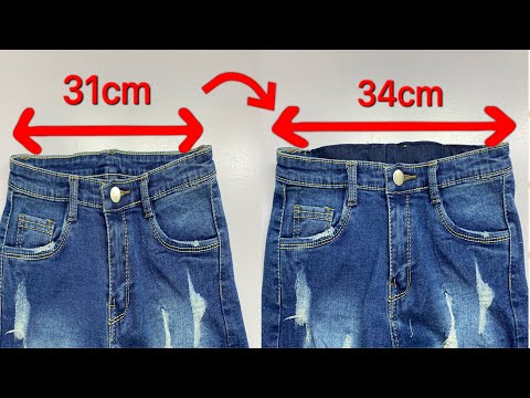 🌹 Nice Tips to increase the Size of Jeans / Increase the Size of Jeans undetected