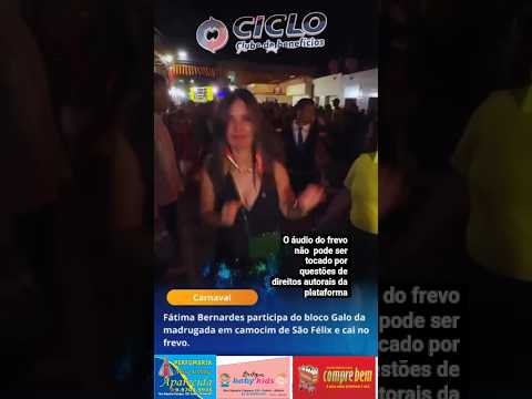 Fátima Bernardes cai no Frevo em Camocim de São Félix PE