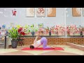 Simple Morning Stretching Yoga Flexible Girl Yoga In Pantyhose