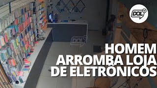 Homem arromba é furta loja de eletrônicos em Itaporanga