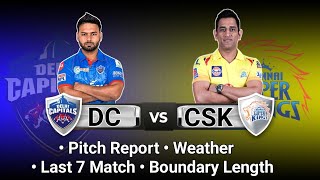 Dubai Cricket International Stadium Pitch Report, DC VS CSK Pitch Report