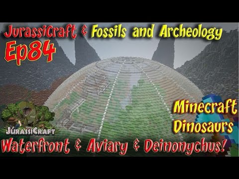 Jurassicraft & Fossils and Archeology Jurassic World Ep84 Waterfront Aviary Deinonychus