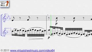 Canon in D (in Eb) flute and clarinet sheet music by Pachelbel - Video Score