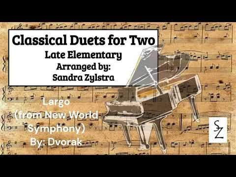 Largo (late elementary piano duet)
