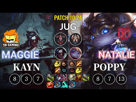 SN Maggie Kayn vs SB Natalie Poppy Jungle - KR Patch 10.24