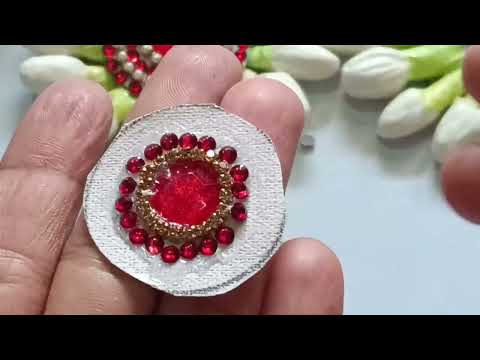 Handmade Floral Hair Accessory (Upin/Kundan Pin)