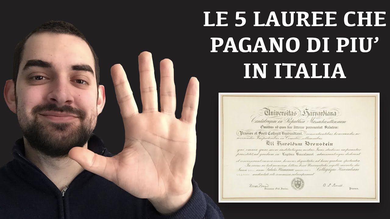 Watch Now Le 5 Lauree che Fanno Guadagnare di più in Italia 🇮🇹🎓 Le 5 Lauree che Fanno Guadagnare di più in Italia 🇮🇹🎓