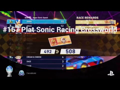 #167 Plat Sonic Racing Crossworld