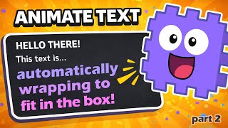 Animate Your Words #2 - Word Wrapping | Scratch Tutorial