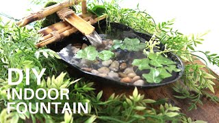 DIY - Indoor Water Fountain Using Dollar Tree Supplies | Relaxing Bamboo Fountain