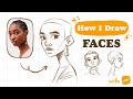 How I DRAW FACES Step By Step Mistakes Tips Procreate Sketch