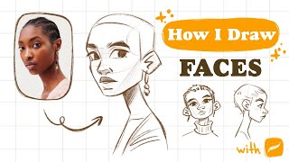 How I DRAW FACES step by step  Mistakes & tips