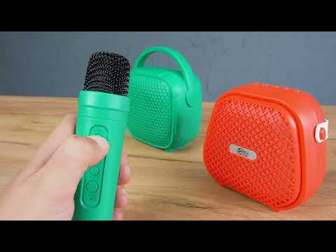 Караоке Bluetooth, AUX, USB, підтримка TFcard, мікрофон, зміна голосу, підсвічування (C 66378)