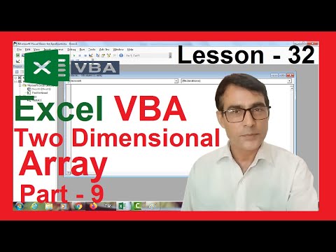 Excel VBA array Two Dimensional | Excel VBA lesson - 32 | what is two dimensional array in excel VBA